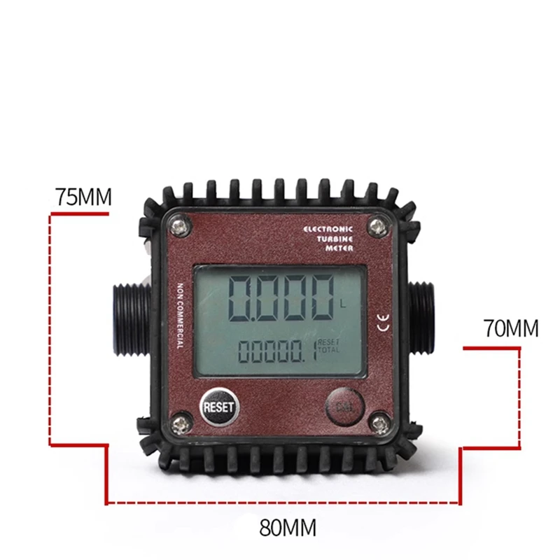 Medidor de fluxo de engrenagem digital GTBL K24 com medidor de fluxo de engrenagem de ureia de água de óleo combustível LCD