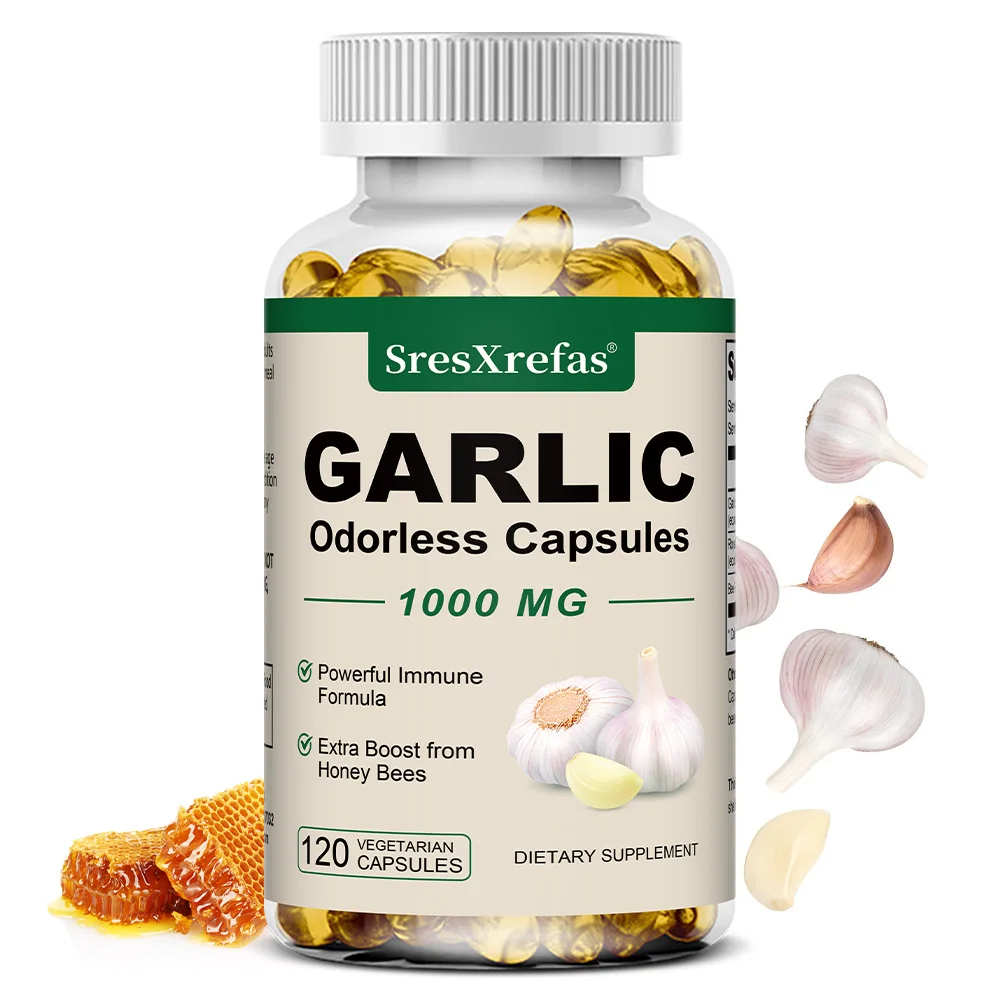 Garlic Capsules - Balance Cholesterol Levels, Support Heart and Cardiovascular Health