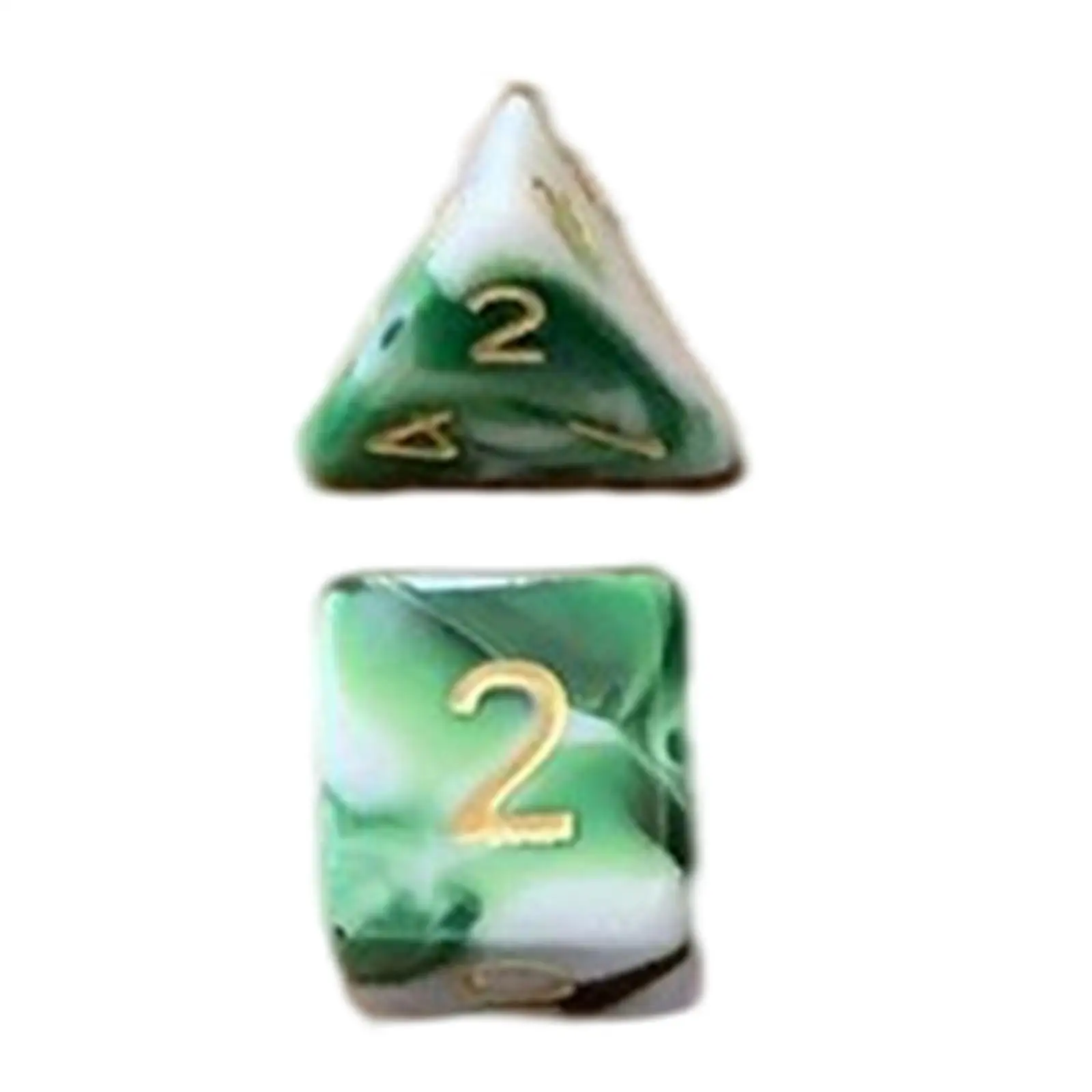 2/3/5 7Pcs Acrylic Polyhedral Dice Party Favors Props Table Games for Dnd Rpg Mtg 4 color