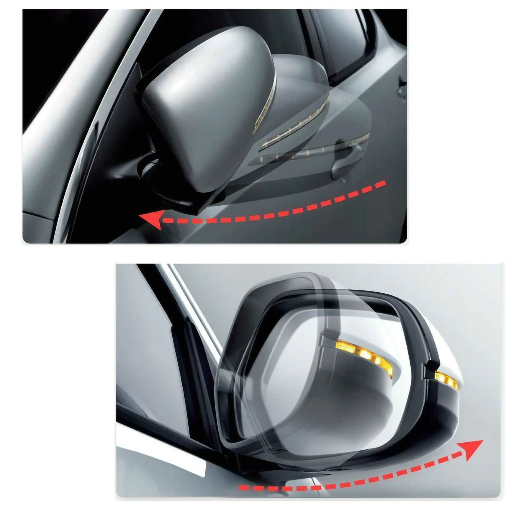 ABXN-Car Side Mirrors Folder Fold And Spread Automatically Kit For Toyota RAV4(2020) LHD+ Plug And Play