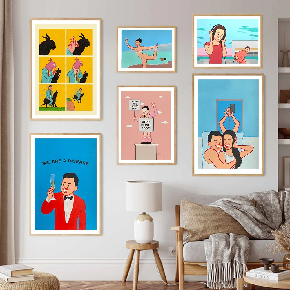 Spain Joan Cornella Dark Humor Music Gift Wall Art Canvas Painting Nordic Posters And Prints Wall Pictures For Living Room Decor