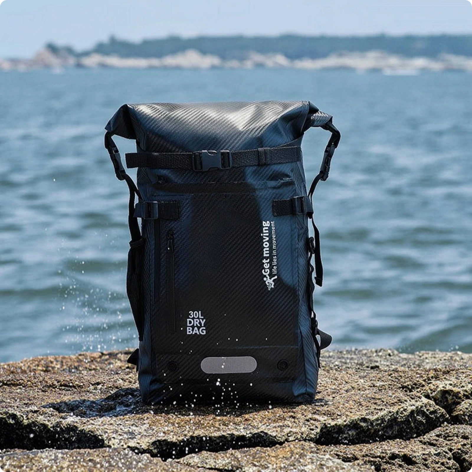 Obrázek 4: Suchý brašna batoh lehoučké roll-top batoh roll-roll-roll-top brašna namyšlený wallet-friendly pro outdoorové enthusiasts, kayaking