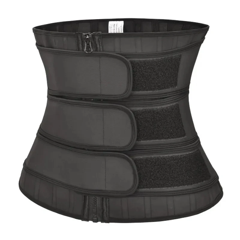Women Body Shaper 3 Strap Latex Waist Trainer Removable 25 Steel Bone Modeling Strap Tummy Control Belt Shapewear Fajas