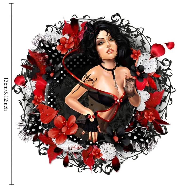 13cm Gothic Demon Girl Decal – Waterproof Vinyl Sticker for Car, Window, Laptop & AC