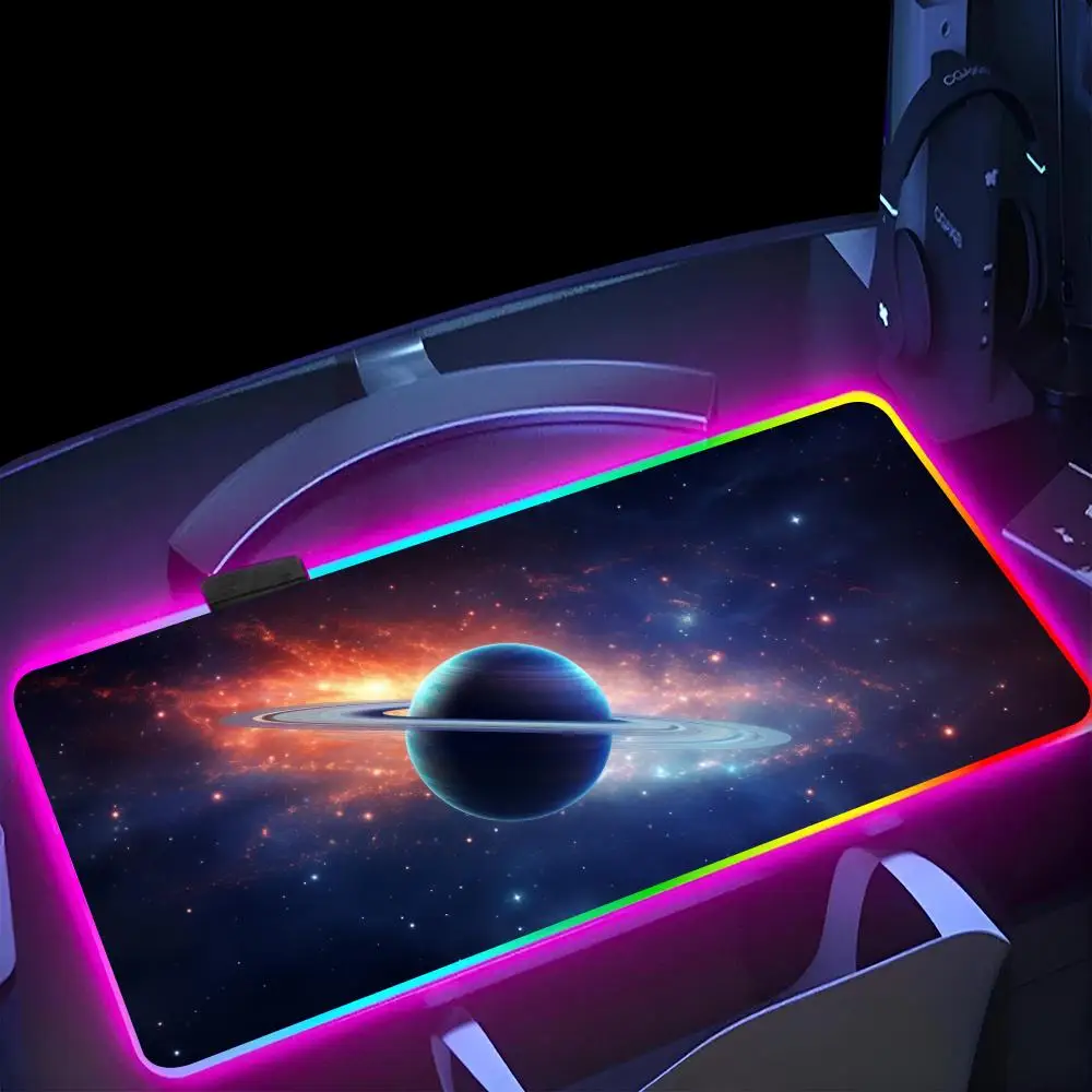 

U-universe Mouse Pad RGB Pc Mouse Pad Mousepad gabinete gamer LED Glowing Mouse Mats Rubber Gaming Computer Mausepad