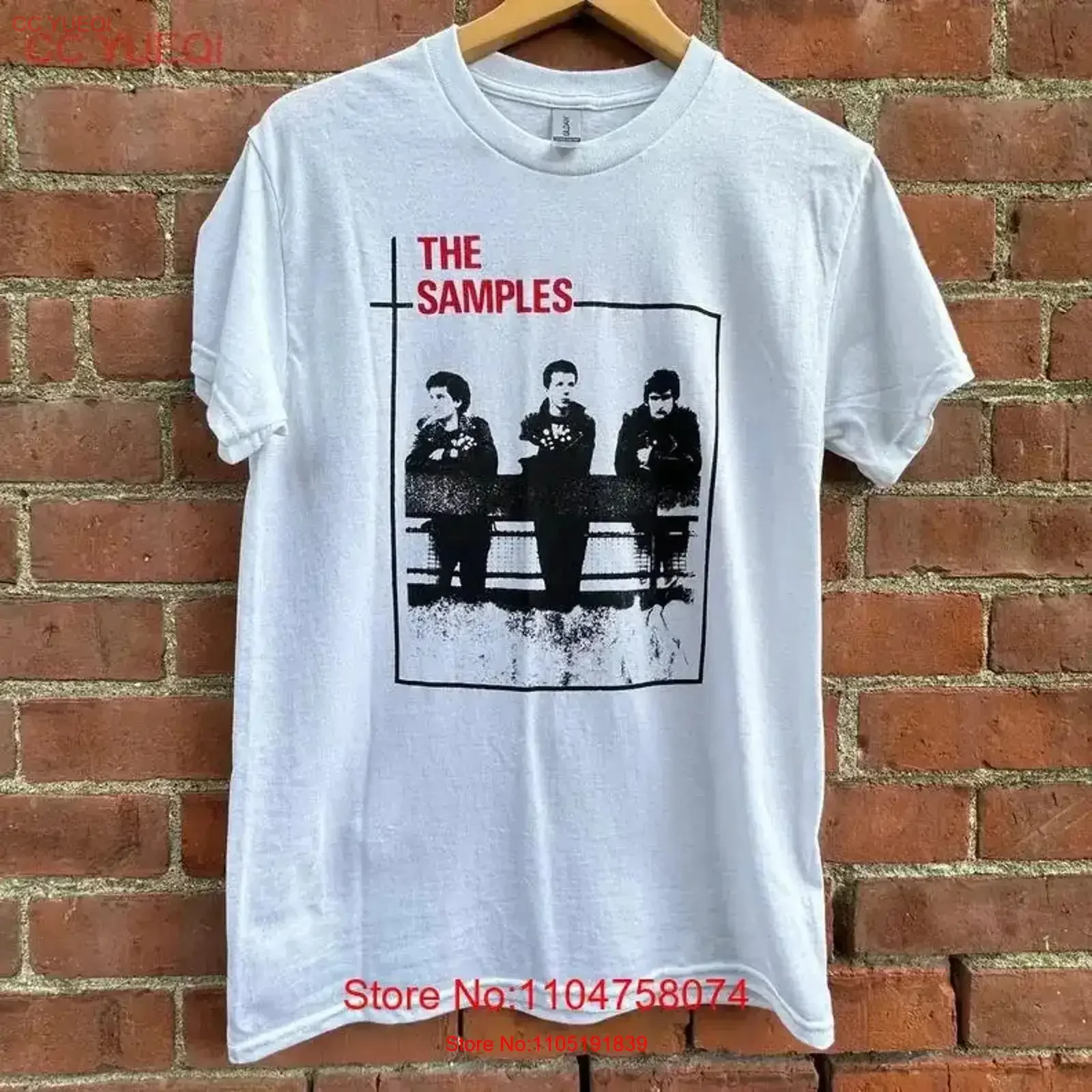 

Футболка VTG The Samples Band, размеры от S до 5XL, IN0351, винтажная стираная дизайнерская одежда, удобная повседневная универсальная винтажная стираная одежда