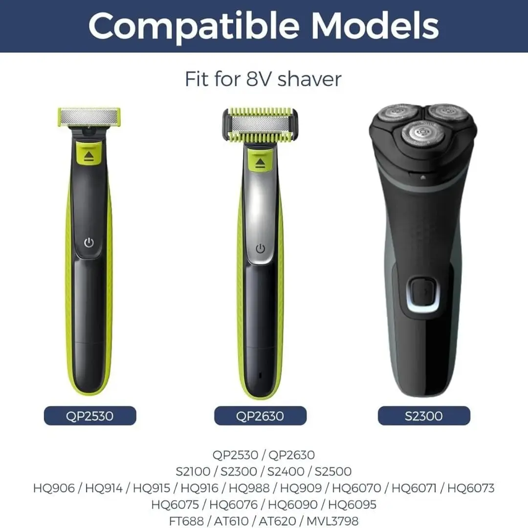 KVIFO NEW 8V HQ850 Type-C Shaver Charger Adapter Charging Converter for Philips Norelco Oneblade QP2630 QP2530 Electric Shaver image 2