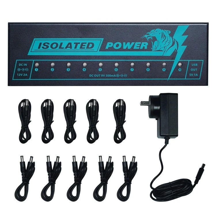 Isolated Power Supply Guitar Effects Pedal 10 Output 9V 1 Output 5V Guitar Accessories
