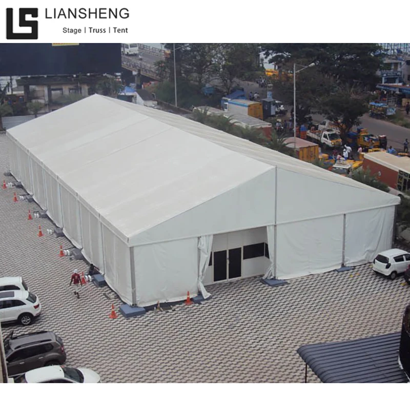 Aluminum Alloy Frame Heavy Duty Four-Season Wind & Snow Resistant PVC Fabric A-Shape Tent for Warehouse Storage