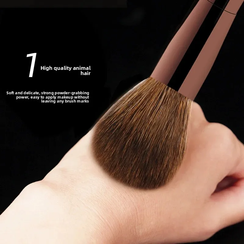 Compact 7pcs Natural Fiber Cosmetic Brush Portable Travel Set Cangzhou Beauty Tool