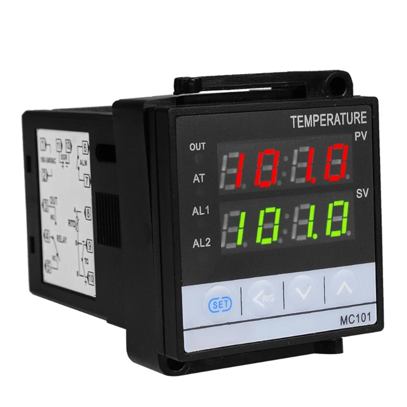 SSR Output 2 in1 Digital Display Temperature Controller PID Thermostat ℃/℉ 85~265VAC for Universal Inout K Pt100 TOP ones