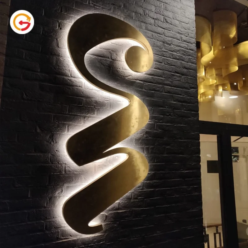 (customized)JAGUARSIGN Custom Stainless Steel Lit Letters Dessert Shop Plating 3D Led Backlit Sign