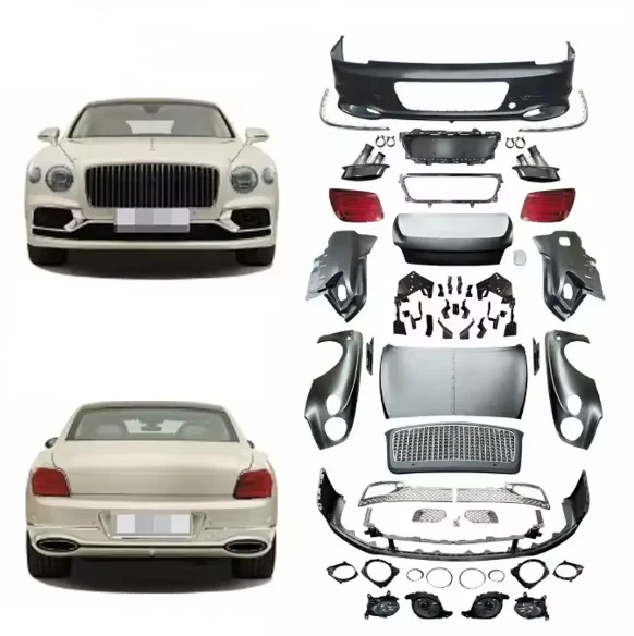Full Set Bodykit Bent Flying Spur Old to New PP Body Kit New Facelift Kit Upgrade Set Front Bumper Rear Bumper Grille Hood Parts