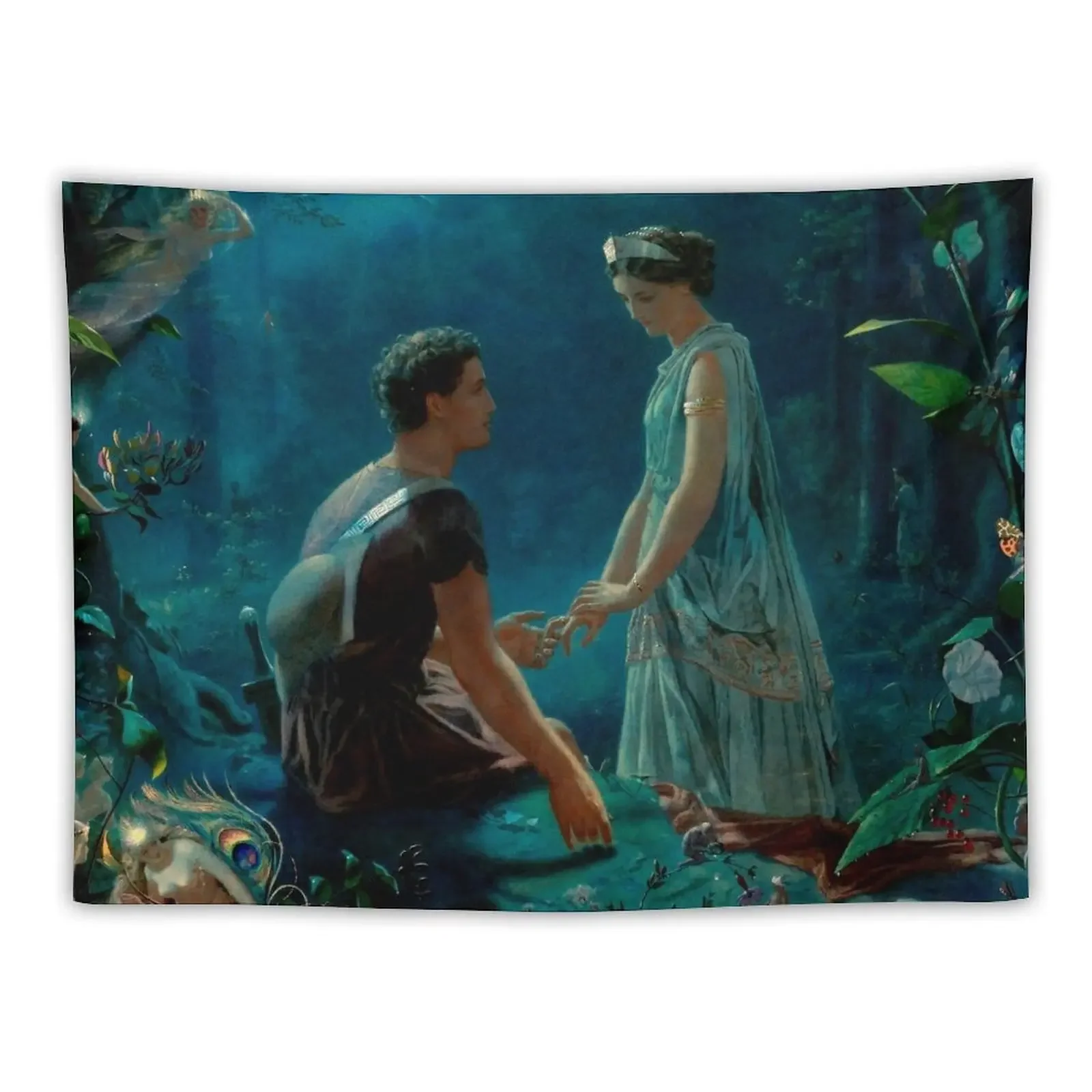 

John Simmons Hermia and Lysander. A Midsummer Night's Dream Tapestry Bedroom Decorations Decorative Wall Tapestry