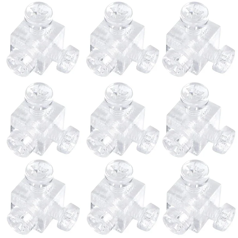 400PCS Clear Acrylic Six Sides Fixed Block Cubes Right Angle Corner Braces Chassis Components for Electric Stoves Square Dishes