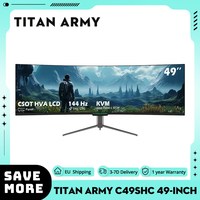 TITAN ARMY C49SHC 49-inch Gaming Monitor, 3840*1080 CSOT HVA Panel, 32:9 Oversized Curved Screen 144Hz High Refresh Rate PIP/PBP