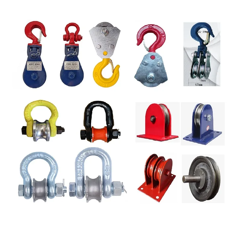 

0.3T-8.5T American style strong lifting pulley block 360 degree swivel heavy duty die forged lifting ring shackle hook type