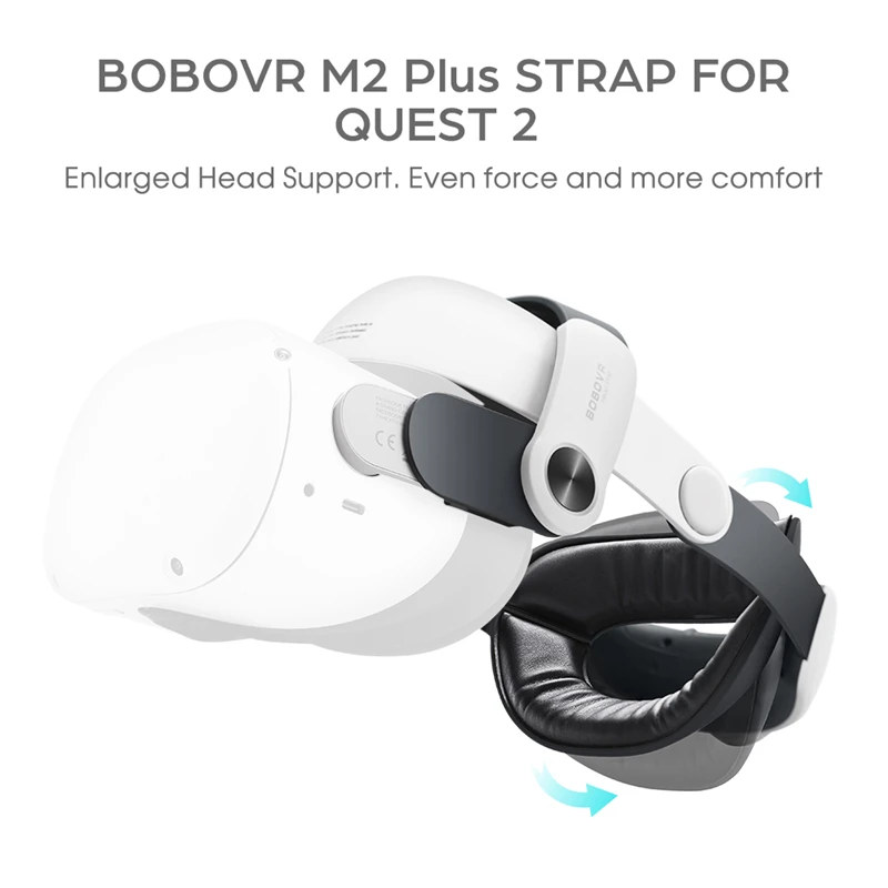 BOBOVR M2 Plus Head Strap Compatible with Meta Quest2 Enhancing Head Support Reduce Face Pressure Replacement for Elite Strap