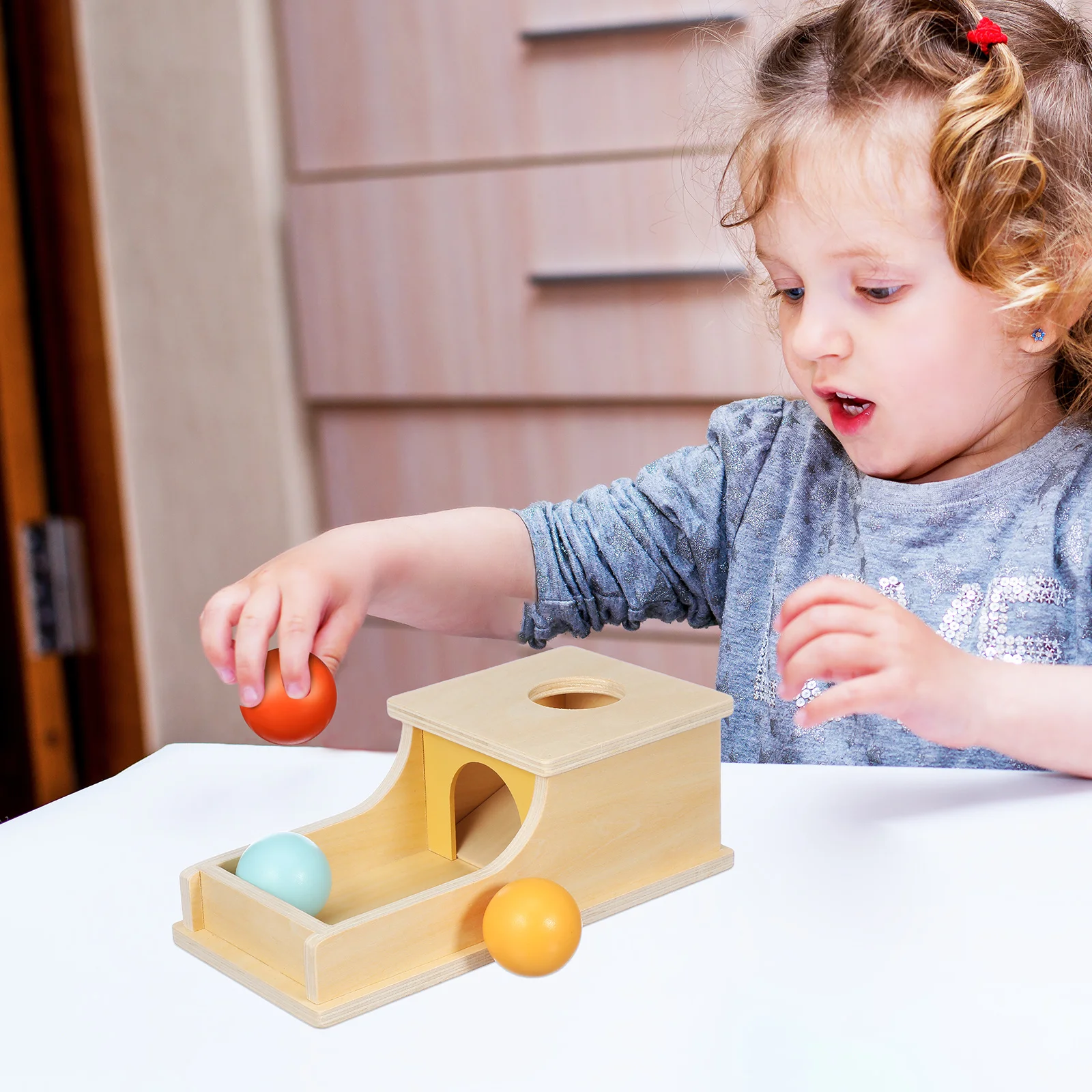 Boîte à monnaie Montessori en bois, apprentissage éducatif pour enfants, Cognition des couleurs, formation des motricité Fine, 1 pièce