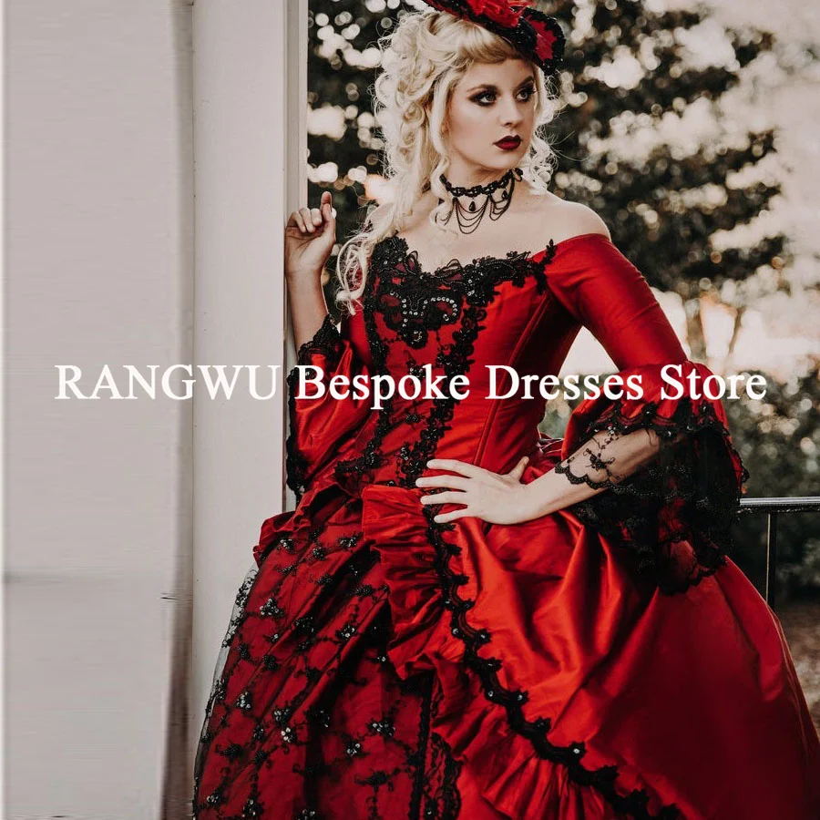 Pêssego rosa vintage vitoriano vestidos de casamento guerra civil applique espartilho medieval princesa vestido de noiva vestidos de gala personalizado