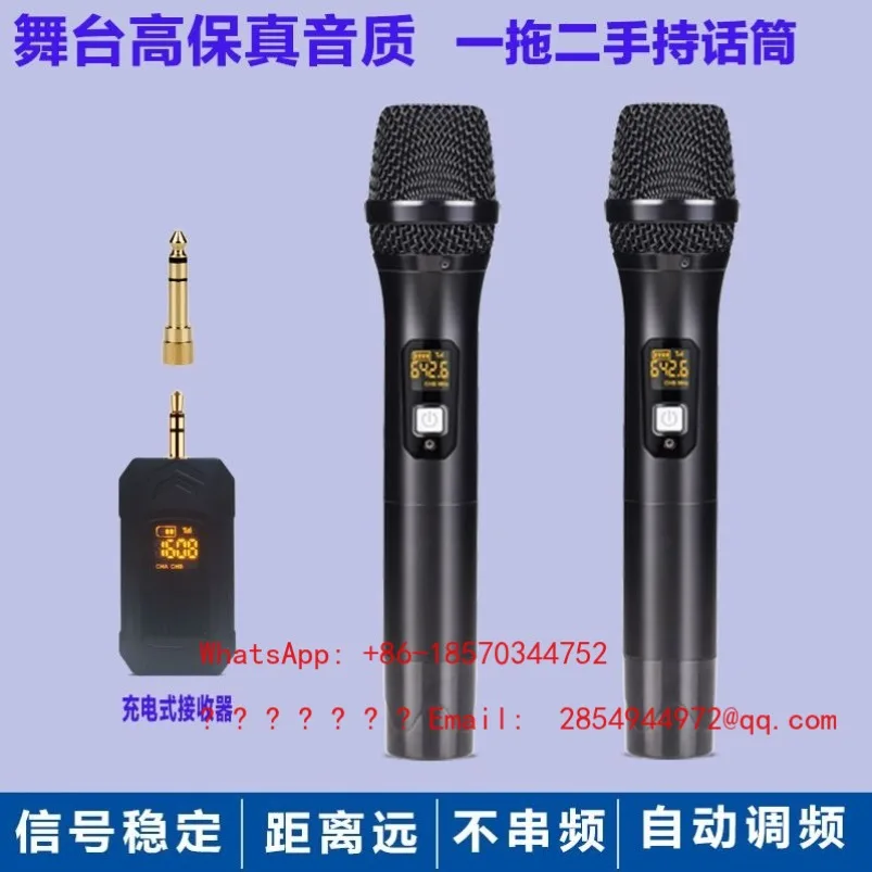Professional Stage Performance One To Two Wireless Collar Clip Chest Microphone Headset Charging Microphone