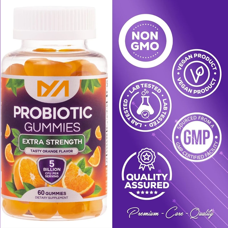 Male and female daily probiotic gummies, super strong 5 billion colony units, healthy gummies, urinary, immune