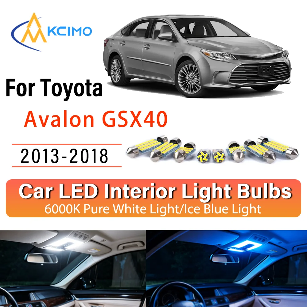 Pour Toyota Avalon GSX40 2013-2018 – Kit de remplacement d'ampoules LED intérieures à éclairage constant pour voiture – Installation directe pour plafonnier et éclairage de coffre