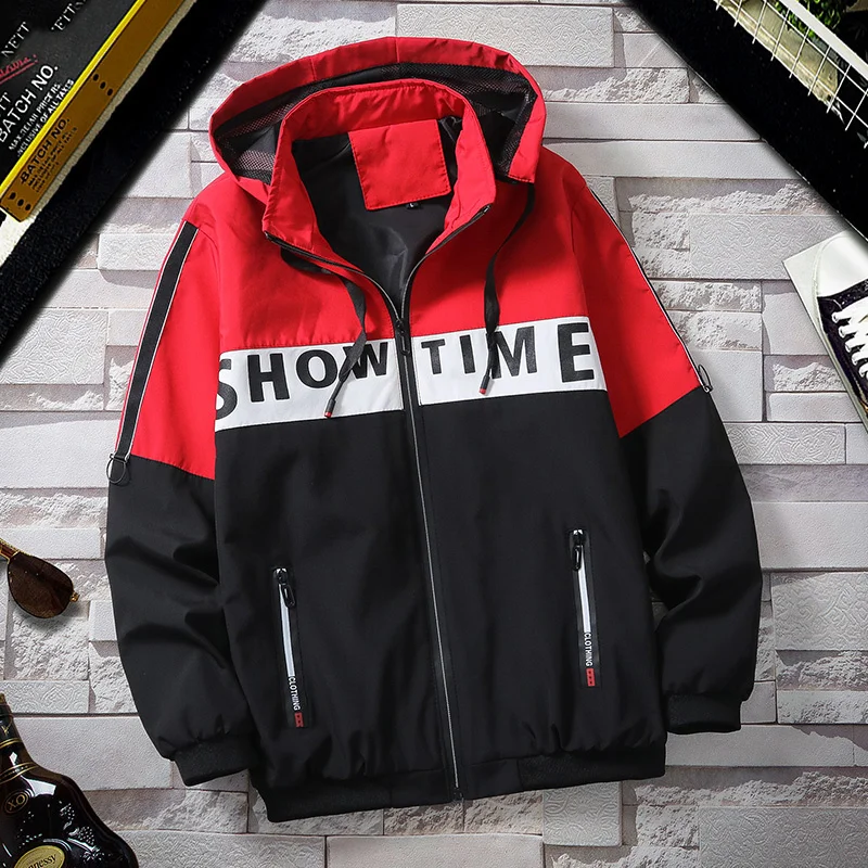 New Arrival Spring Autumn Casual Hooded Cargo Jackets Men's Streetwear Thin Patchwork Coats For Youth Outwear Slim Tops Clothing