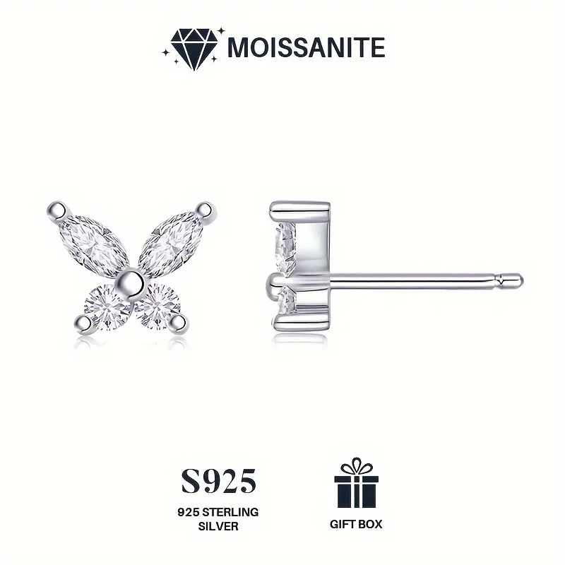 

AMGROCK серьги с муассанитом, гипоаллергенные серьги из стерлингового серебра 925 пробы, женские серьги на день Святого Валентина, Рождество, годовщина, ювелирные изделия, подарок