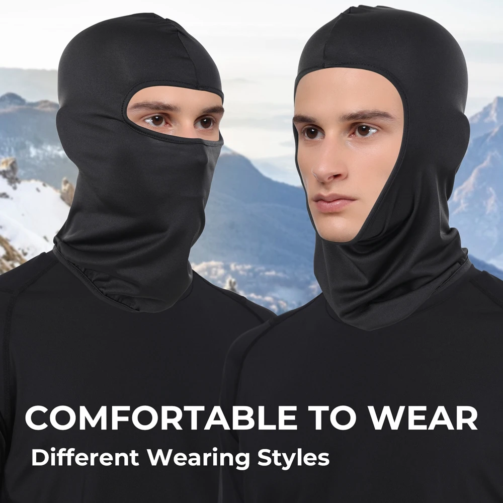 2PCS Quick drying Balaclava Hat Men Breathable Full Face Mask Sport Hiking Camping Outdoor Bicycle Hemlet Liner Beanies Hood Cap