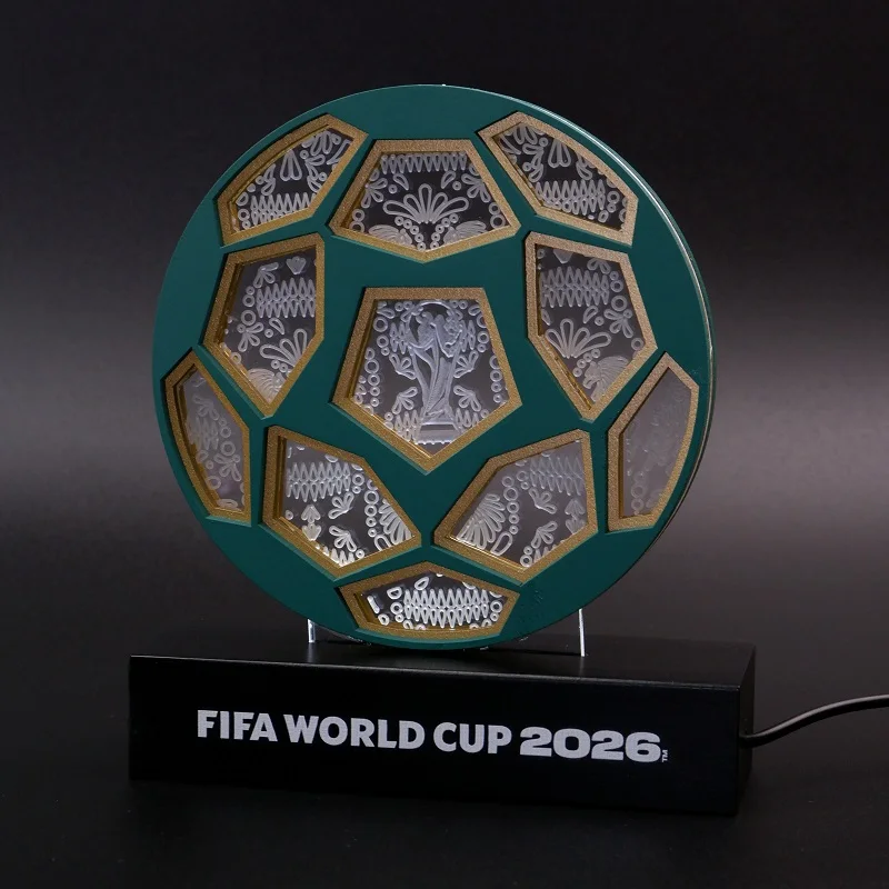 

FIFA World Cup LED Night Light Wooden Mexico Football Theme Ambient Lamp Bedroom Room Desktop Decoration Football Creative Gift