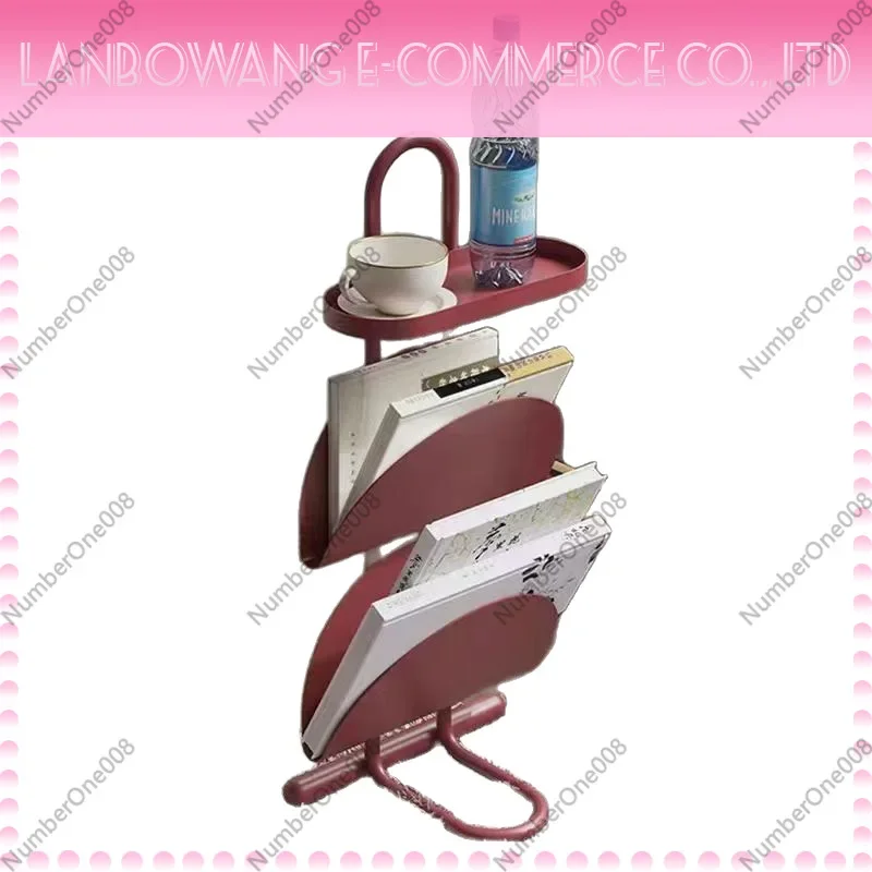 Modern Small Side End Table Open Storage Magazine Rack Space Saving Sofa Side Table for Living Room Bedroom Balcony Bedside