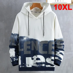 Mens Hoodies Plus Size 10XL Hooded Sweatshirt Spring Autumn Print Hoodie Male Big Size 10XL Pullover Loose