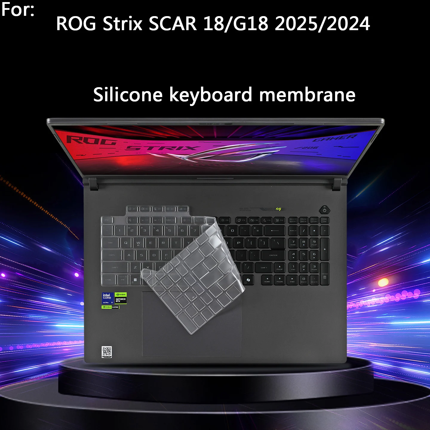 

Для ROG Strix SCAR 18/G18 2025/2024 силиконовая пленка для клавиатуры, пленка для экрана ноутбука, HD закаленная пленка, защитная пленка от синего света
