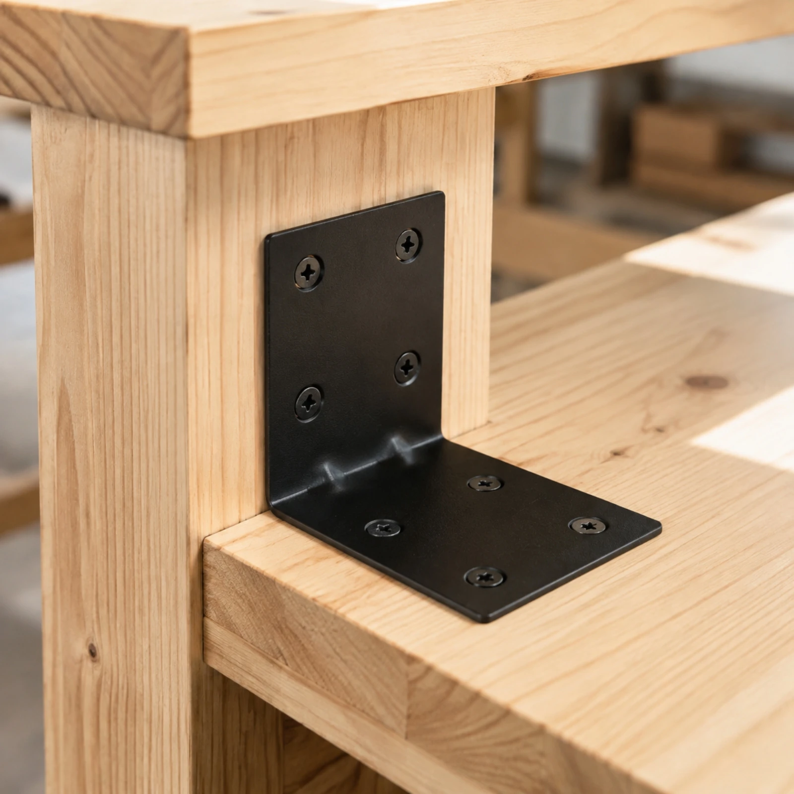 4 Pieces L-Shaped 90-Degree Support Bracket Heavy Duty Carbon Steel Corner Brace L-Shaped Corner Brace Rust-Resistant