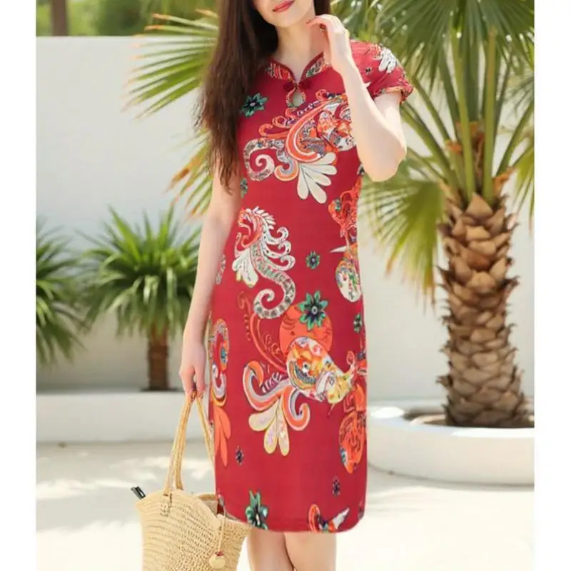 

New Cross-Border Large Size Chinese Sle Women's Dr Midi Skirt Casual Sport Suit Seven Sve T-irt ort Pants