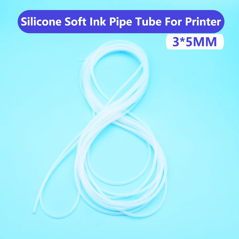 Silicone Ink Tube Hose Soft Pipe For Inkjet Printer Film Printing Modification Tubing Single Row Line 5*3MM DTF Silicon Pipe