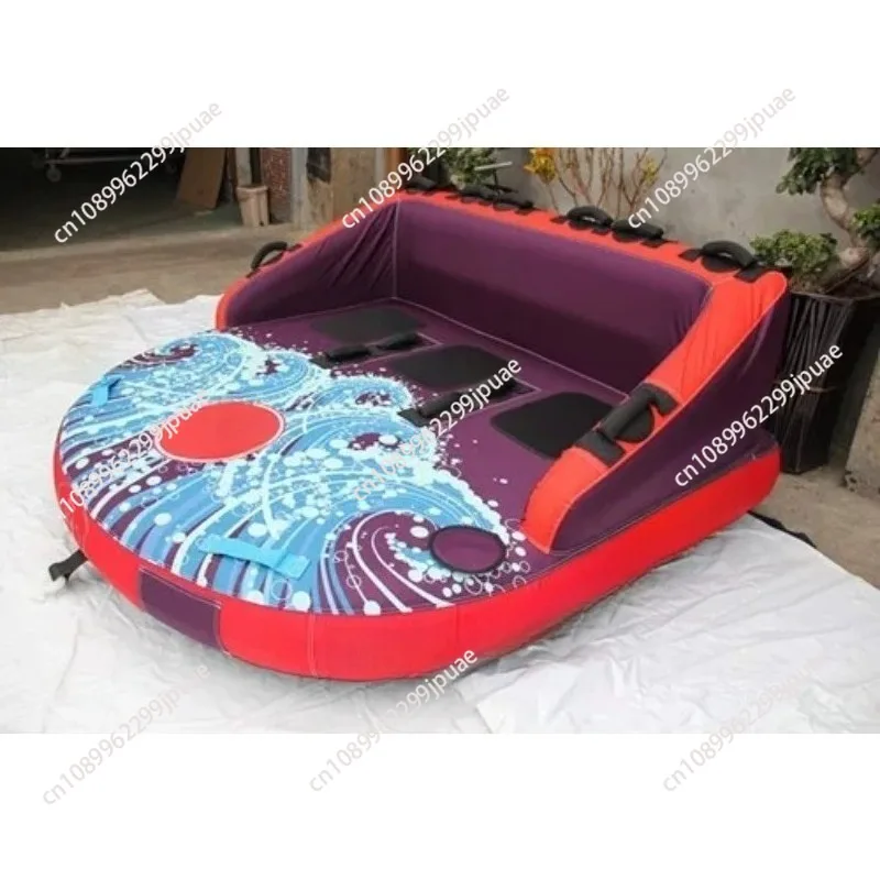3 Persons Inflatable Towable Water Sofa Thick PVC Durable Water Skiing Tube Tow Ring For Outdoor Water Sport