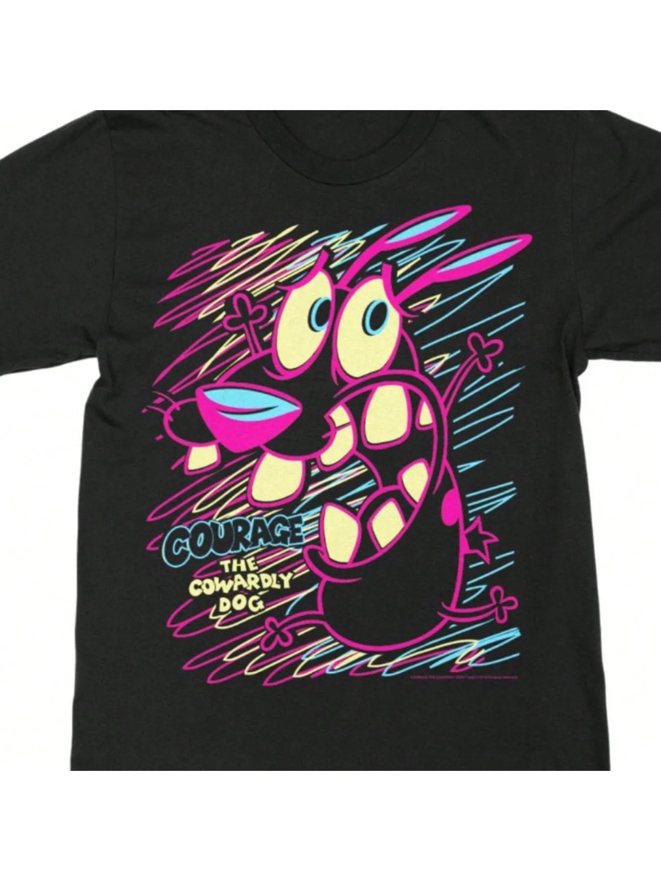 

Outdoor Tshirt Men s Courageous The Dog Graphic Tee - 100% Cotton Comfortable Stylish Round Neck Short Sleeve T-Shirt