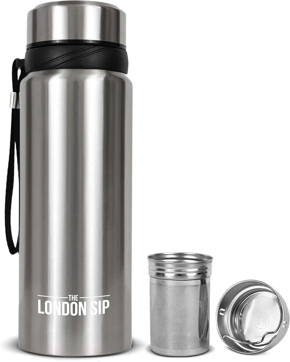 

25 oz Multi-Function Travel Mug with Tea Infuser, Double Wall Stainless Steel, Hot and Cold Flask