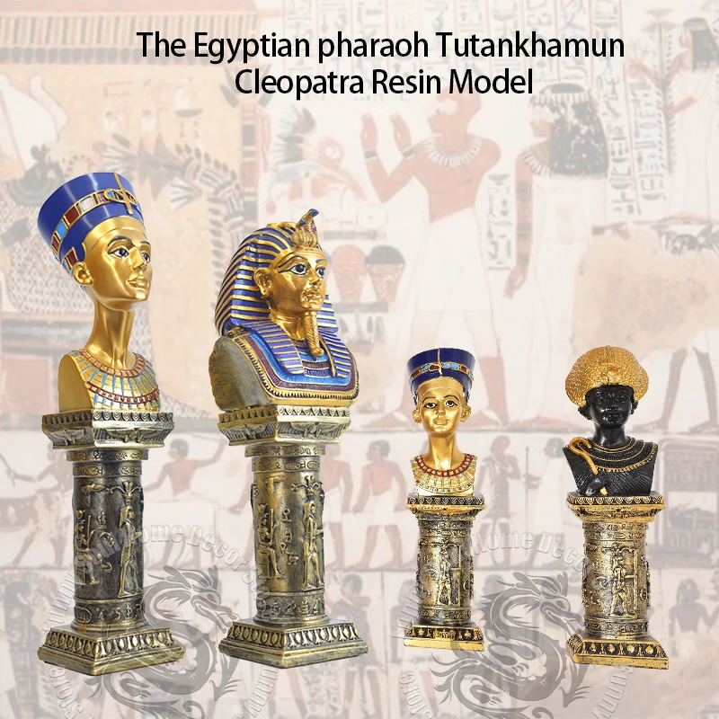 The Egyptian pharaoh Tutankhamun Cleopatra Resin Model tabletop travel collectible home decoration resin handicrafts souvenirs
