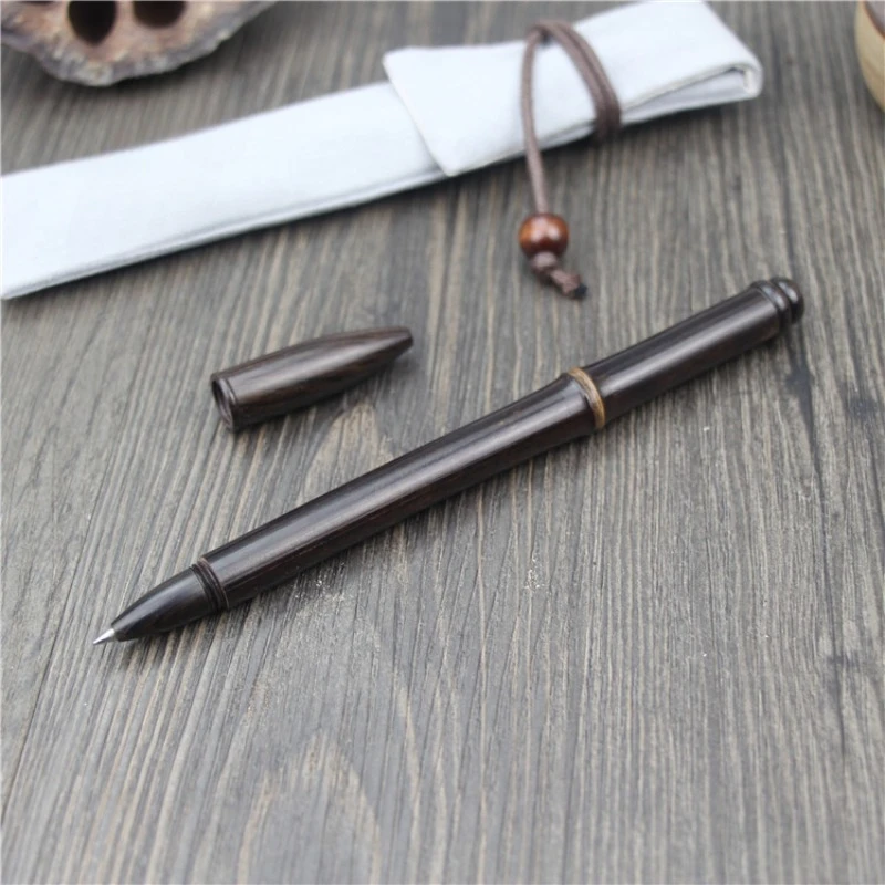 Low Discount YILANJU Craftsmanship Pen Purple Bamboo Ballpoint Pen Black 0.5mm Handmade Writing Business Gift Cute Gel Pens