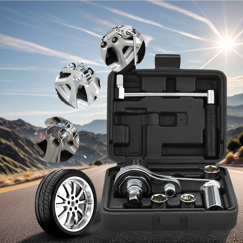 省力ラグナットレンチ 17/19/21mm ソケットキット 車のタイヤ修理トルク乗数ツール ケース付き ほとんどの車両にユニバーサルフィット