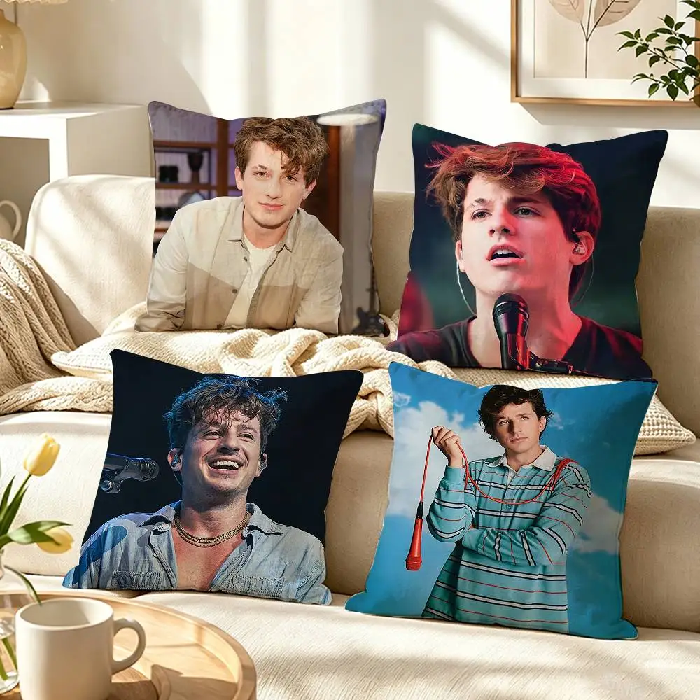 Pop Singer C-Charlie Puth  Pillow Case Pattern Printed Pillowcase For Living Room Sofa Cushion Cover