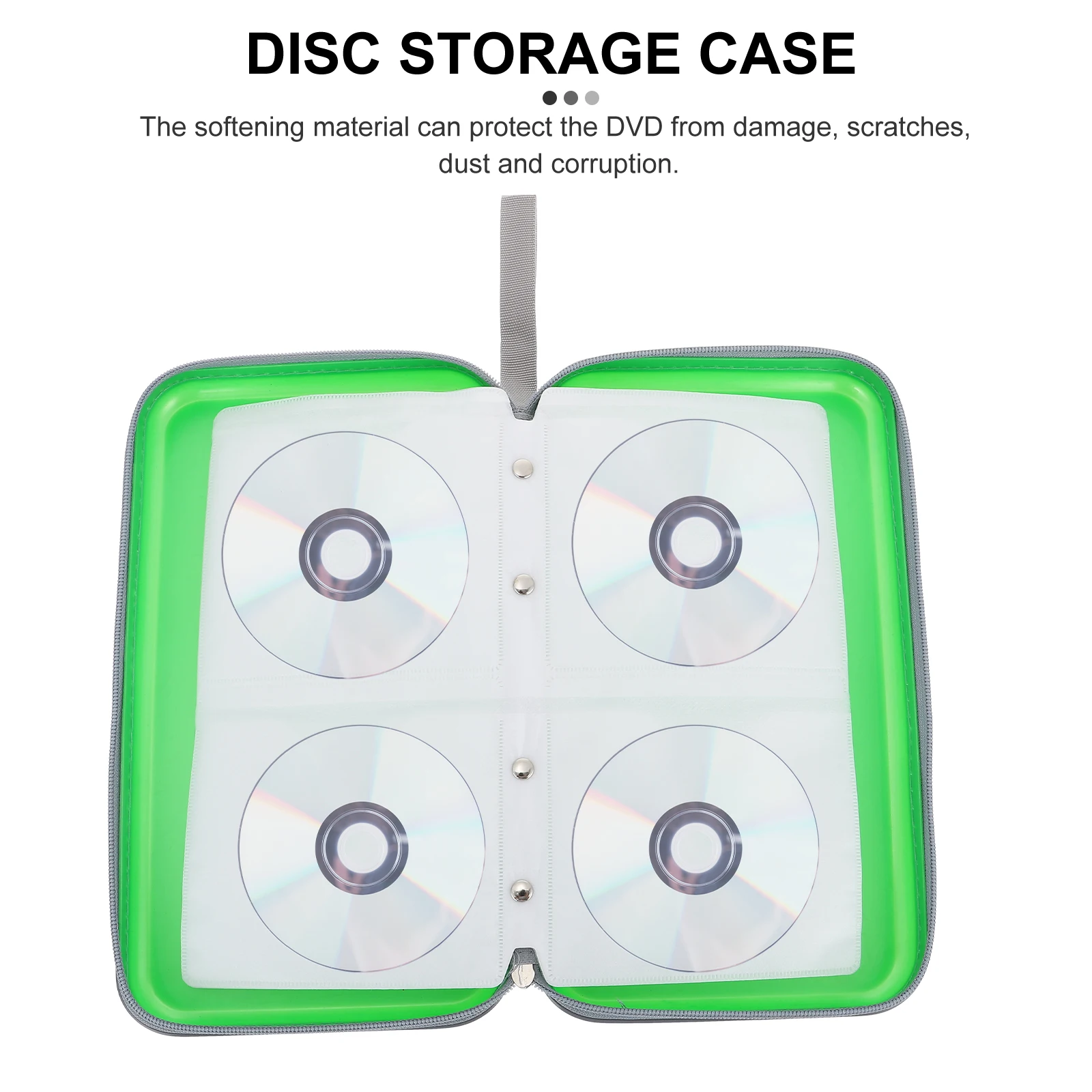 

80 Discs CD Storage Case Large Capacity Polyester Plastic DVD Bag Protect Scratch Dust Proof Home Storage ganizer