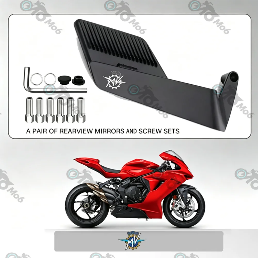 Faixa Certificada Grande Angular Motocicleta Asa De Vento Fixa Espelho Retrovisor Para MV Agusta F3 675 Brutale 800 1000 Turismo