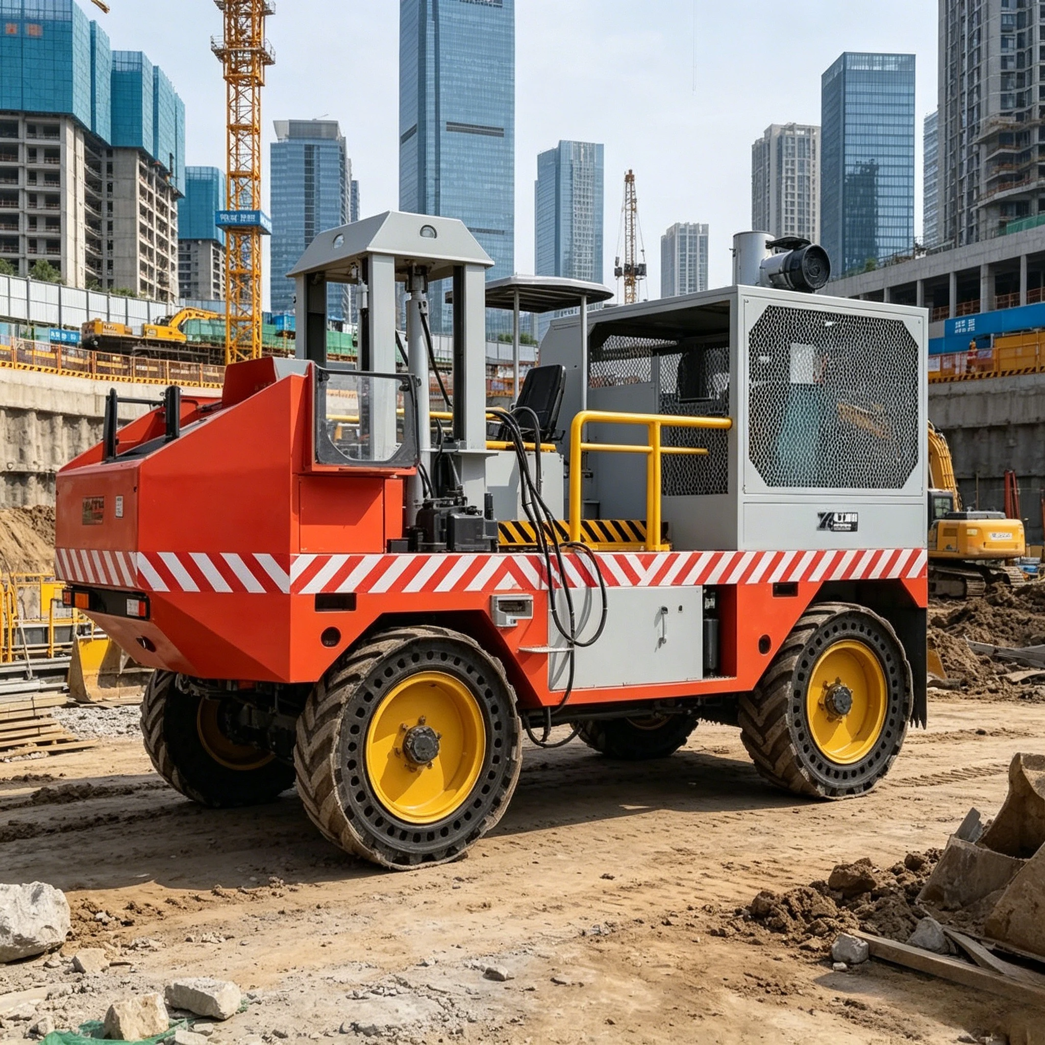 Full Automatic Concrete Curb Slipform Paver, Offset Kerb Forming Machine for Highway Road Construction Customized