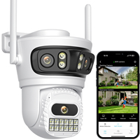 iCsee 6K 12MP HD Outdoor WiFi IP Camera AI Human Detection Waterproof Triple Lens CCTV Video Security System