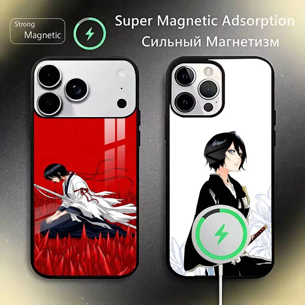 

Rukia Kuchiki Phone Case Magnetic with Magsafe Wireless Charging For iPhone17,16,15,14,13,12,11 Plus,Pro