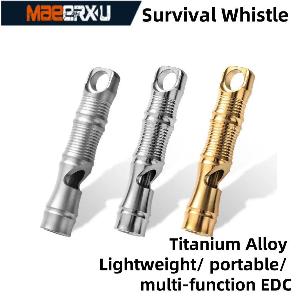 

Maeerxu Portable Titanium Alloy Loud Lightweight Whistle Single-tube Whistle Camping Hiking Whistle Emergency Training Whistle